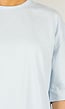 Lichtblauw Oversized T-Shirt met Korte Mouwen en Backprint