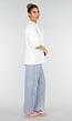 Wit Katoenen Oversized T-shirt met Roze Tekstprint op de Rug