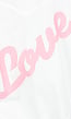 Wit Katoenen Oversized T-shirt met Roze Tekstprint op de Rug