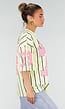 Gele Gestreepte Oversized T-shirt met Los Angeles Print