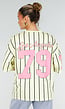 Gele Gestreepte Oversized T-shirt met Los Angeles Print