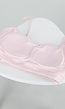 Roze Stretch Mesh Crop Top met Losse Top en Pads