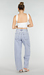 Witte Cropped Top met Kanten Rand en Brede Bandjes