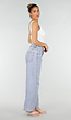 Witte Cropped Top met Kanten Rand en Brede Bandjes