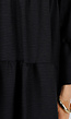 Zwarte Midi Jurk met V-Hals en Ruffle Details