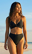 Zwart High Waist Cheeky Bikinibroekje