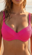 Fuchsia Push Up Bikini Top met Beugels