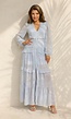Lichtblauwe Bohemian Maxi Jurk
