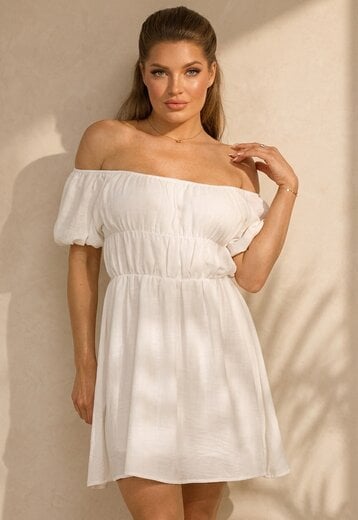 Off-Shoulder Witte Jurk