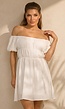 Off-Shoulder Witte Jurk