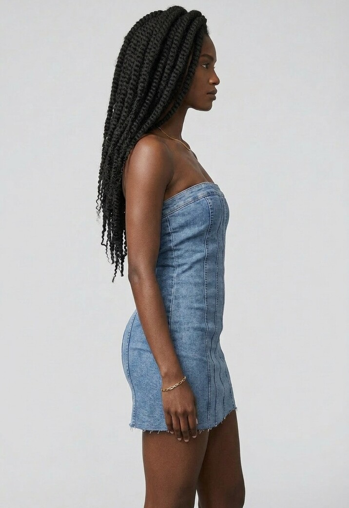 Strapless Denim Jurkje