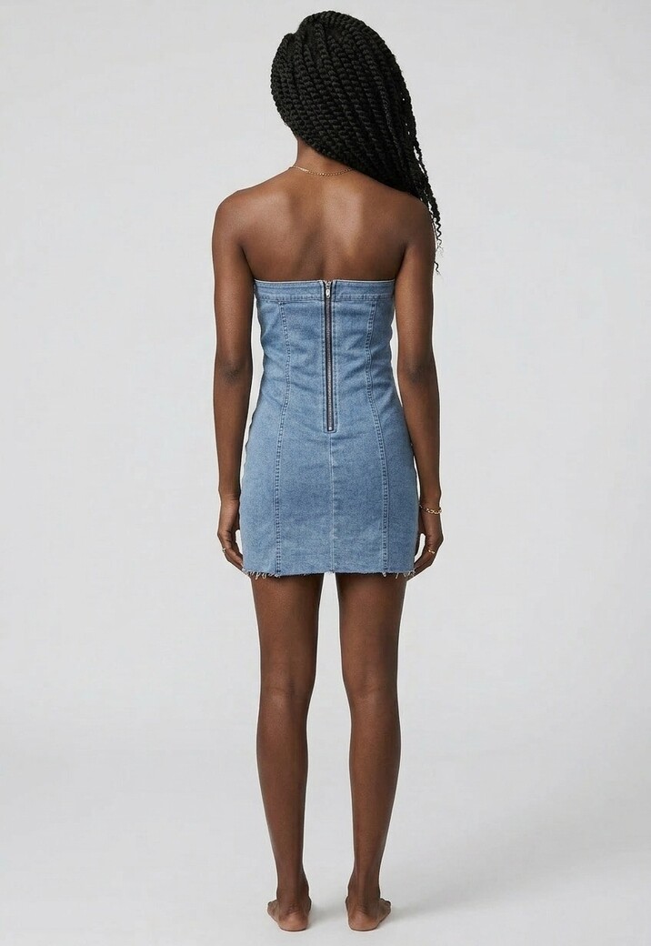 Strapless Denim Jurkje