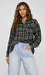 Donkergroene Geruite Blouse