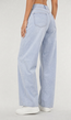 Lichtblauwe Denim Balloon Jeans met Plooien en Hoge Taille