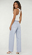Witte Halter Top met Watervalhals en Pads