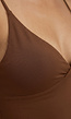 Bruine Sport Tanktop met Dunne Bandjes en Pads