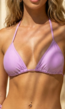 Lila Triangel Bikini Top met Uitneembare Pads