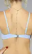 Blauwe Gestreepte Padded Beugel Bikini Top met Twist