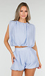 Lichtblauwe Matching Set met Mouwloze Top en Broekje