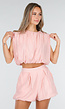 Lichtroze Matching Set met Mouwloze Top en Broekje