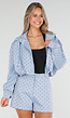 Lichtblauwe Polkadot Two Piece Set met Jack en Short
