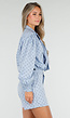 Lichtblauwe Polkadot Two Piece Set met Jack en Short