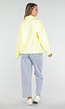Butter Yellow Bikerjack met Opstaande Kraag en Ritssluiting