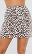 Leopard Print Denim Rok met High Waist