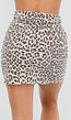 Leopard Print Denim Rok met High Waist