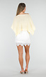 Butter Yellow Gebreide Poncho Trui met Wijde Pasvorm