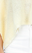 Butter Yellow Gebreide Poncho Trui met Wijde Pasvorm