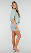 Lichtblauwe Denim Shorts met Zilverkleurige Studs