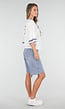 Witte Mesh Oversized Jersey T-Shirt met V-Hals