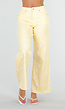 Butter Yellow Wide Leg Jeans met Polkadotprint