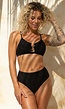 Zwarte Glitter High Waist Bikinislip
