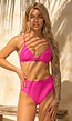 Fuchsia Triangel Bikinitopje met Uitneembare Pads