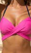 Roze en Blauwe Triangel Push Up Bikinitop