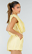Gele Two Piece Set met Mouwloze Top en Ballonshort