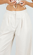 Beige Spaghettiband Top met Wide Leg Broek Set
