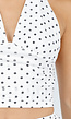Witte Polkadot Halter Top en Ruffle Skort Set