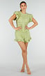 Lichtgroene Two Piece Set met Ruches en Shorts