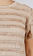 Beige Gehaakte Co-ord Set met Ruffle Mouwen