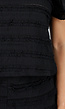 Zwarte Gehaakte Co-ord Set met Ruffle Mouwen