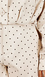 Beige Two Piece Set met Zwarte Stippen en Lange Mouwen