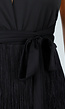 Zwarte Halter Playsuit met Franjes en Strikceintuur