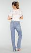 Witte Top met Kantdetails en Uitsparing