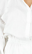 Witte Mousseline Playsuit met Broderie Details en Volants