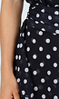 Zwarte Polkadot Playsuit met Halterhals en Volantlaag