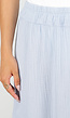 Lichtblauwe Mousseline Maxi Rok met Elastische Taille