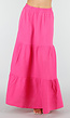 Roze Mousseline Maxi Rok